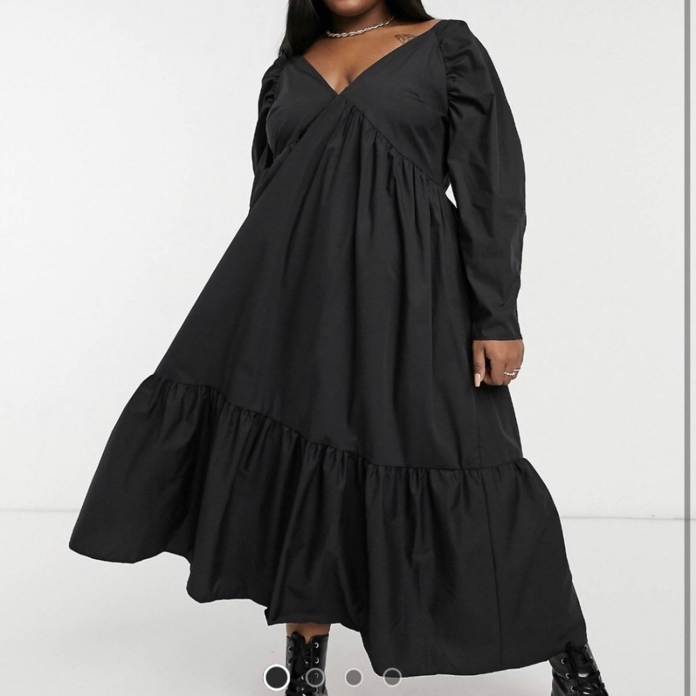 ASOS Curve Black Babydoll Dress